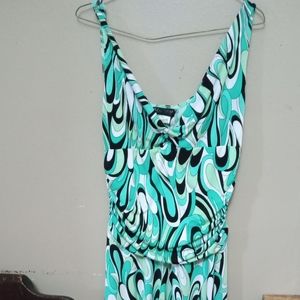 Blu sage Retro Green and black dress